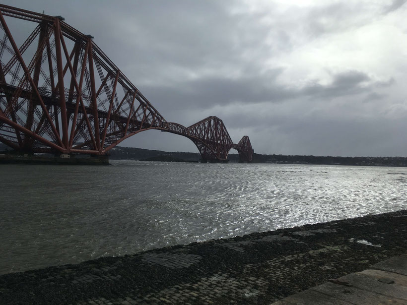 The impressive Forth (Rail) Bridge spanning the Firth of Forth was opened in March 1890