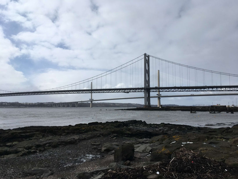 The Forth Road Bridge (opened September 1964) and the Queensferry Crossing (opened September 2017)