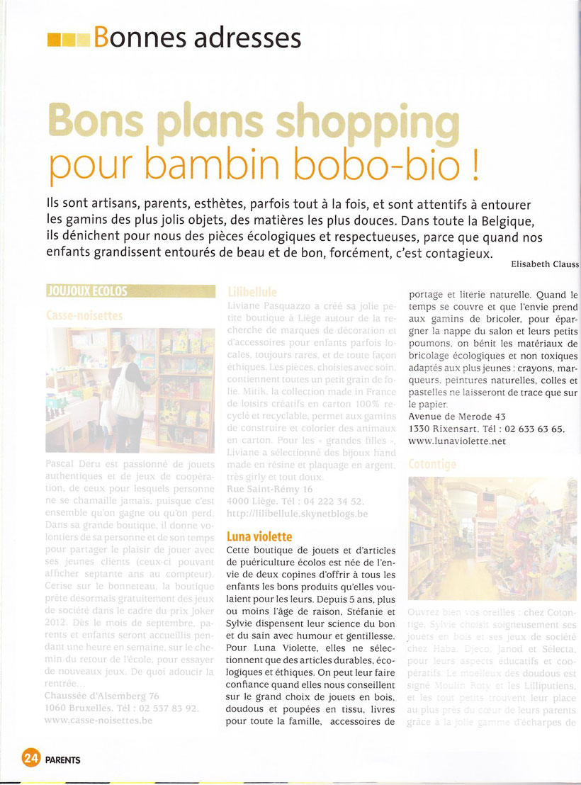 Bons plans shopping - Parents - P24