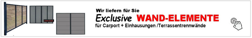Wandelemente für 2Rad-Häuser und Carports