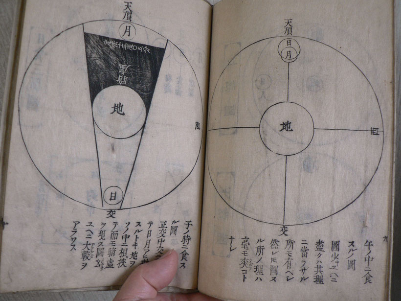 久平次時光の時代の日食の説明図