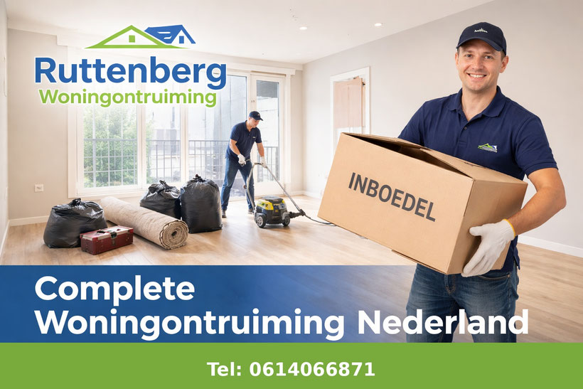 Complete woningontruiming Nederland Ruttenberg spoed ontruiming overlijden seniorenwoning