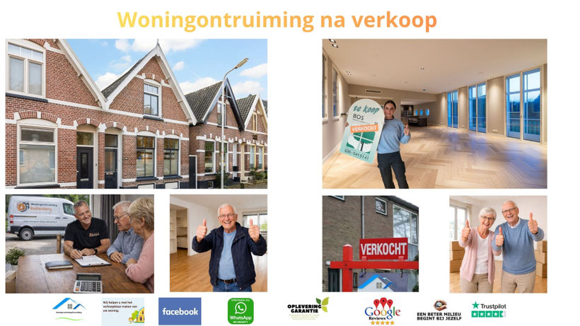 Woningontruiming na verkoop van een huis – leeg en bezemschoon opgeleverd inclusief afvoer inboedel en voorbereiding voor overdracht