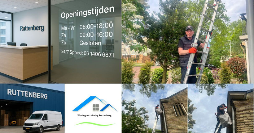 Het schoonmaken van de dakgoot, blad en vuil verwijderen om verstopping tegen te gaan