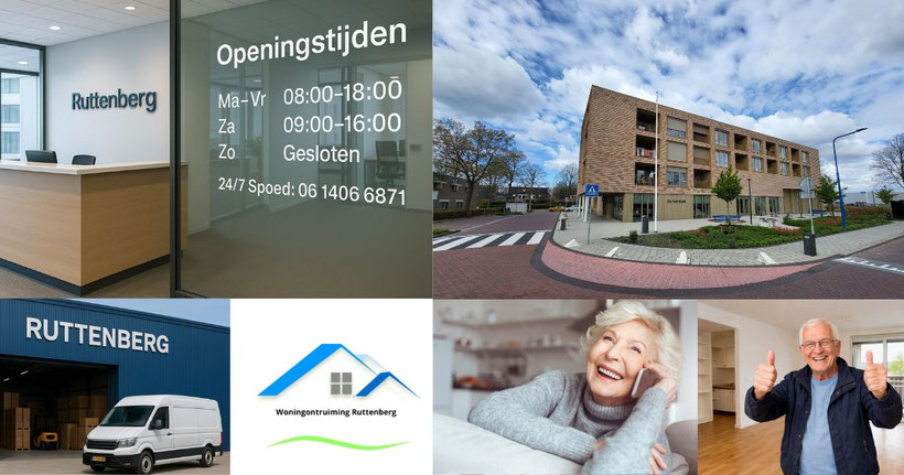 Seniorenwoning ontruimen in Swifterbant , Ruttenberg spoed hulp binnen 24-48 uur ontruiming mogelijk ook in het weekend