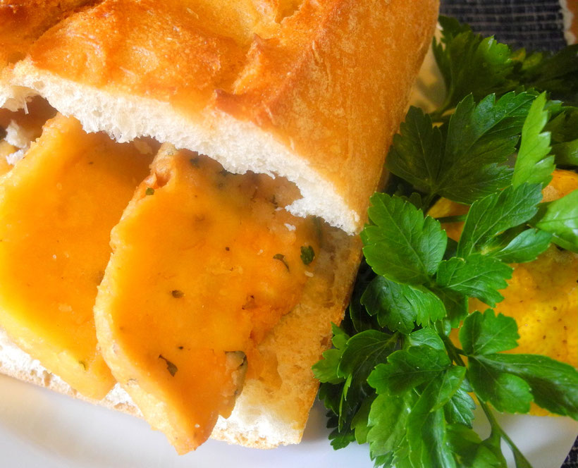 Panelle siciliane-Frittierte Schnitten aus Kichererbsenmehl