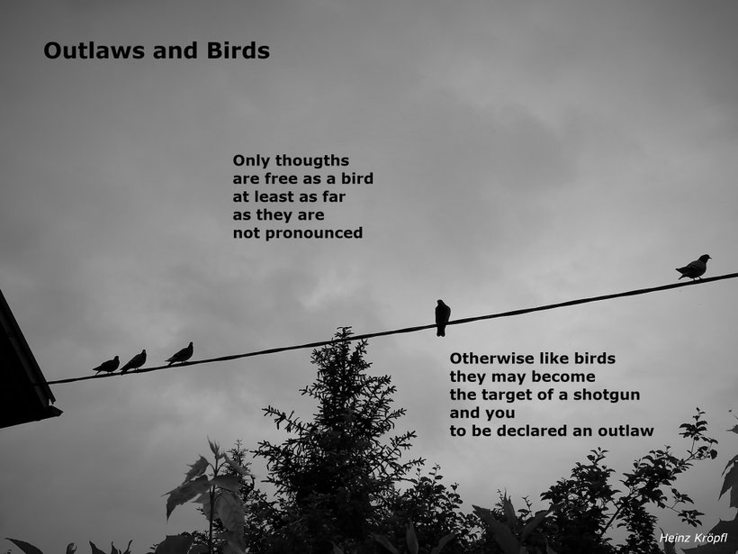 Heinz Kröpfl Outlaws and Birds Poetry Kurator Alex Witter Montage Fotomontage Mischtechnik künsterlische Fotografie Kunstfotografie künstlerischer Fotograf