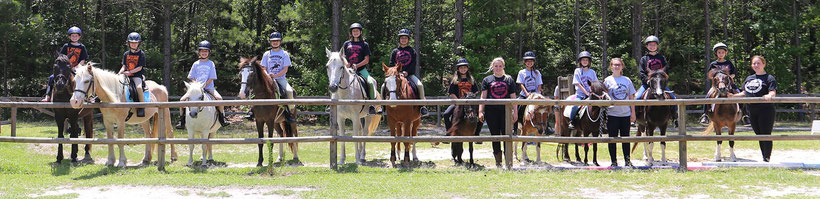 Fun time for girls at Pony Gang Horseback riding camps