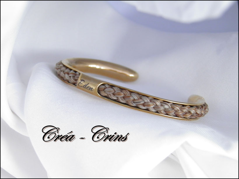 bracelet crin de cheval gravure