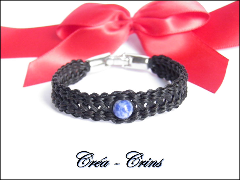 bracelet crin de cheval perle naturelle