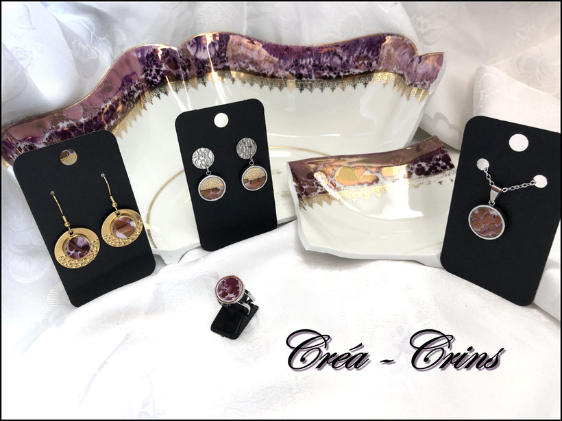 bijoux boucles d'oreilles vaisselle porcelaine cassée usée recyclée