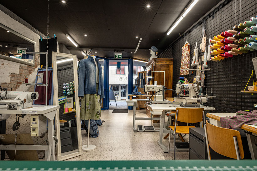 Einblick ins Nähatelier an der Marktgasse 22, Altstätten SG