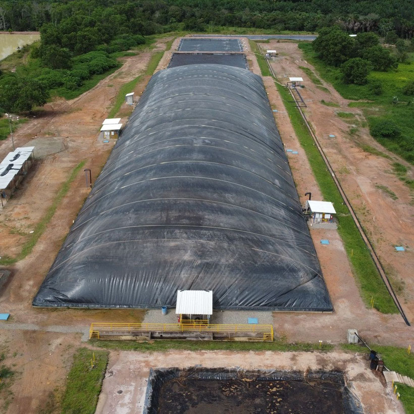 Biodigestor para aprovechamiento de POME efluentes de extracción de aceite de palma africana. Aqualimpia 