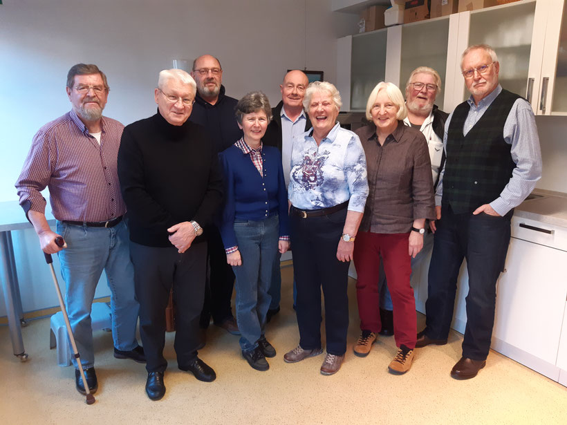 Seniorenbeirat Stadt Bad Kreuznach 2020: Vorsitzende Suzann Kompalla (4.v.l), Herr Gernot Bach hinten (3.v.l.) Foto Dirk Basmer.