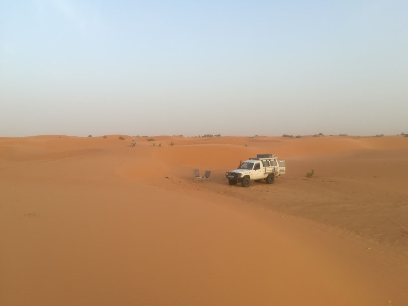 Auf dem Weg nach Atar - Unser Schlafplatz kurz hinter Sangrave