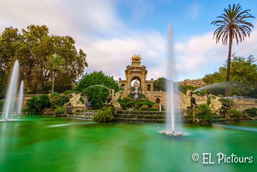 Wasserspiel im Parc de la Ciutadella, Barcelona, Spanien