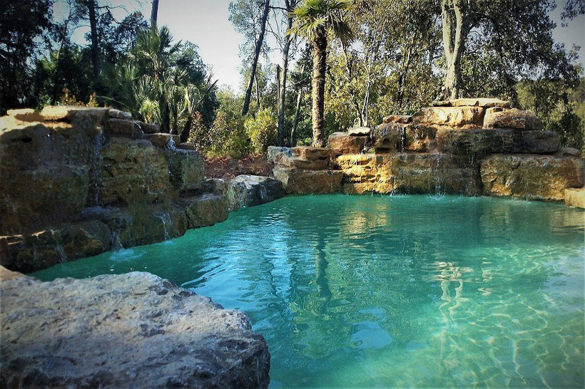 piscine lagon cascade