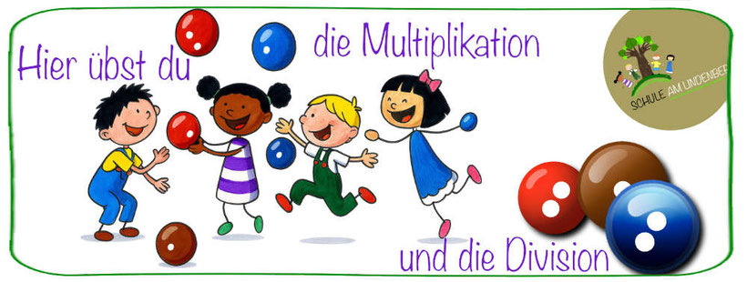 Verschiedene Übungen online zur Multiplikation und Division.