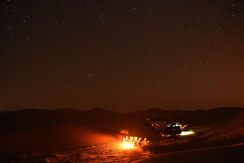 Nachthimmel in der Wüste Marokko