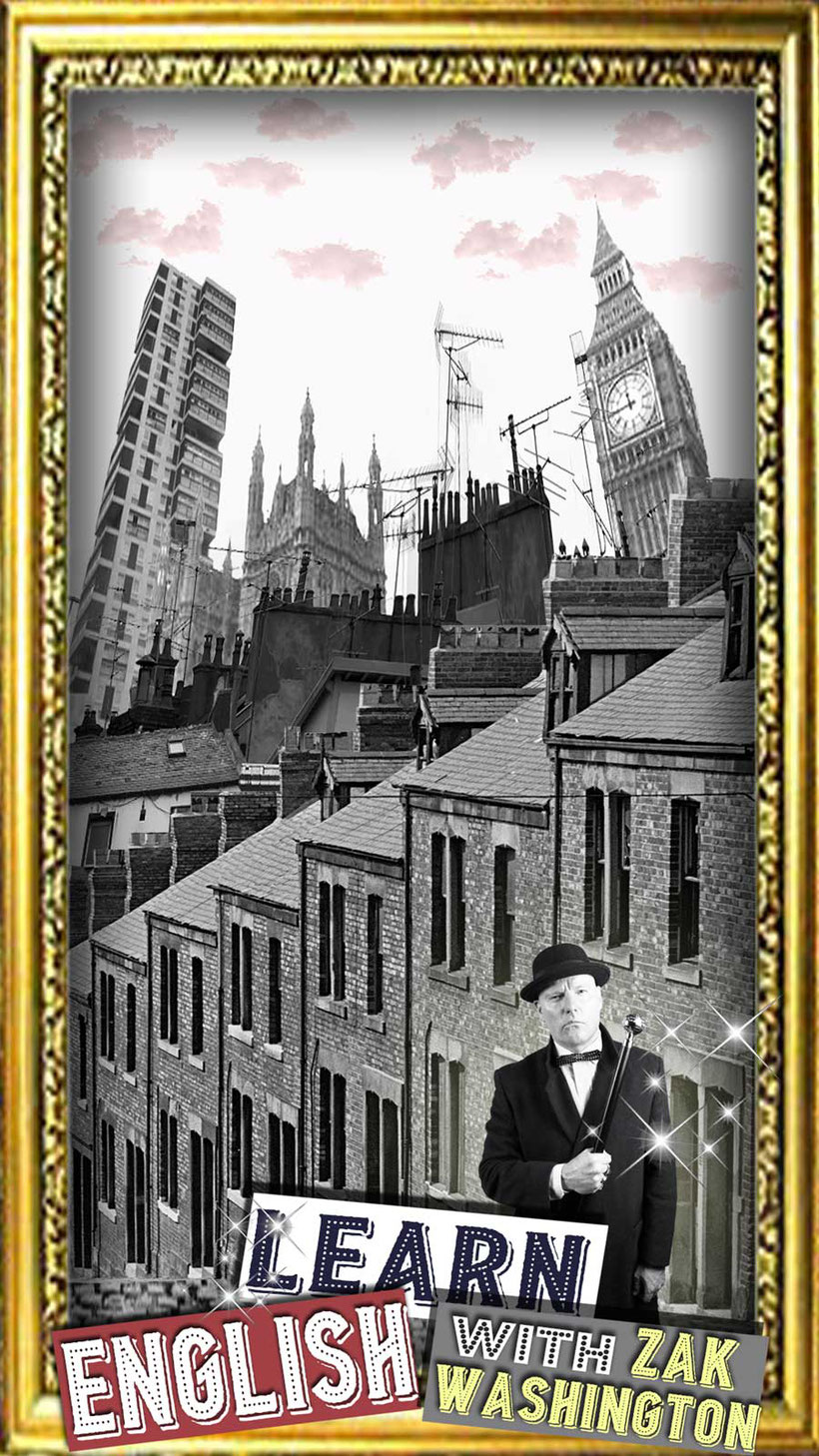 Zak Washington in front of a row of London terraced houses. 