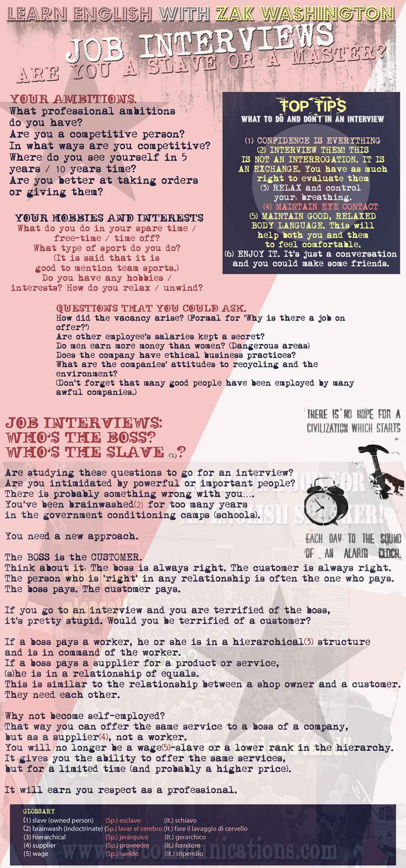 INFOGRAPHIC: How to do a job interview in English (come fare un colloquio in inglese)