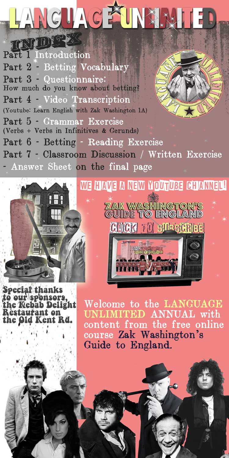 ZakMag magazine for English language students - Page 2 of Issue #1. TEFL TESOL EFL