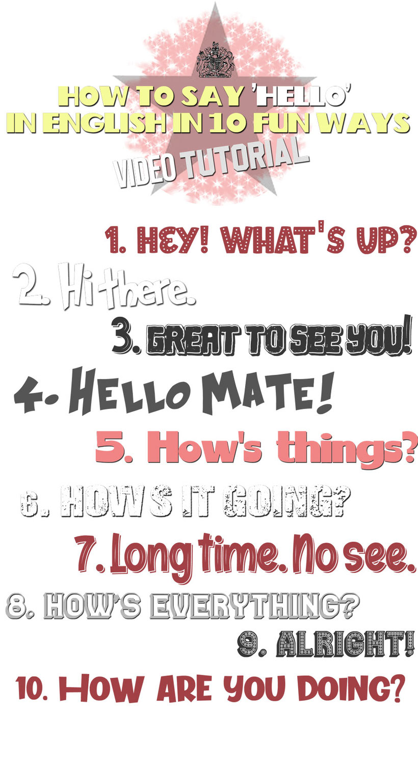 How to say 'Hello' in 10 fun ways - Part 1. Infographic by Language Unlimited