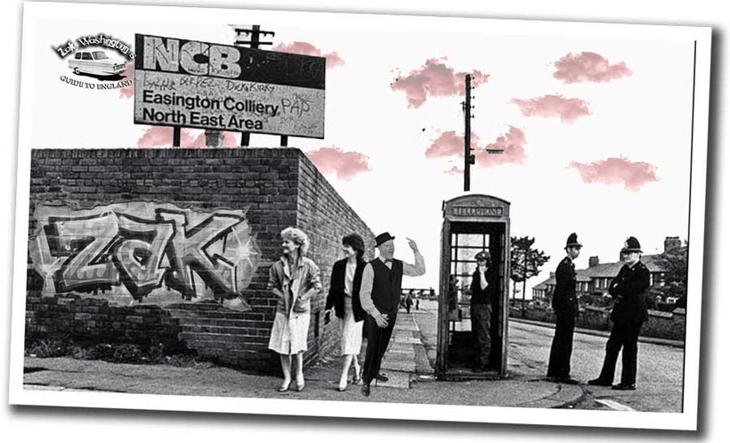 Miner's strike in Britain 1980s Coal mine with policemen