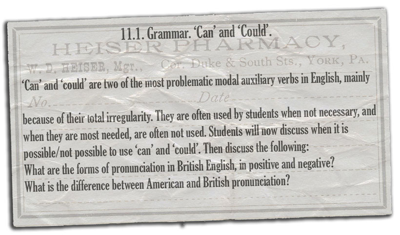English grammar exercise for 'could', 'can' and modal auxiliary verbs. 