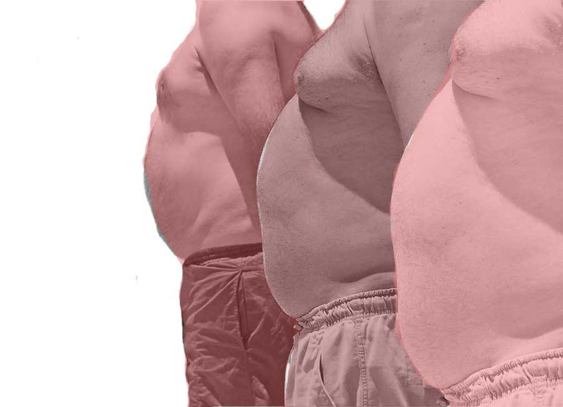 graphic of three men with beer bellies