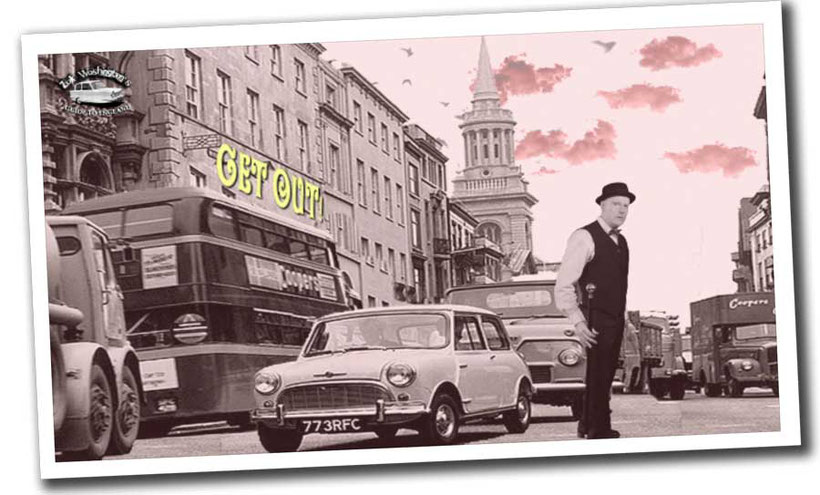 Oxford street, London street scene from the 1960s. British Culture with ZakWashington