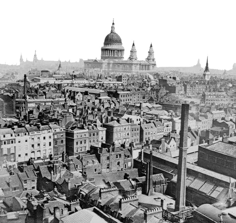 photo of old London skyline