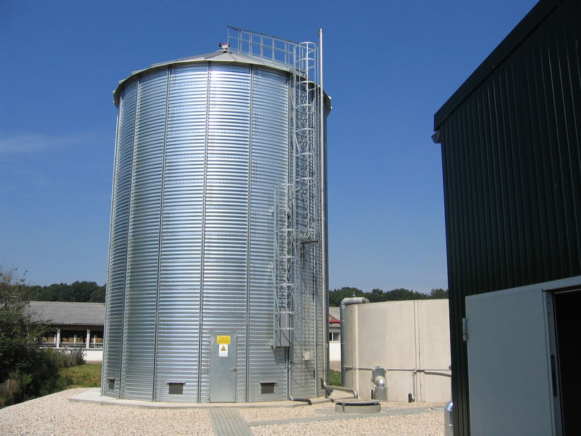 Gasómetro para almacenamiento de biogás sin presion