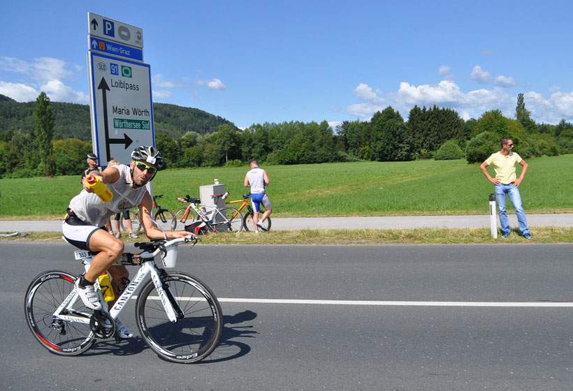 Jo auf der 180km Rad-Strecke