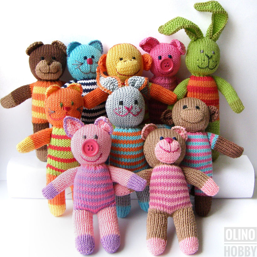 Knitted Animal Dolls 