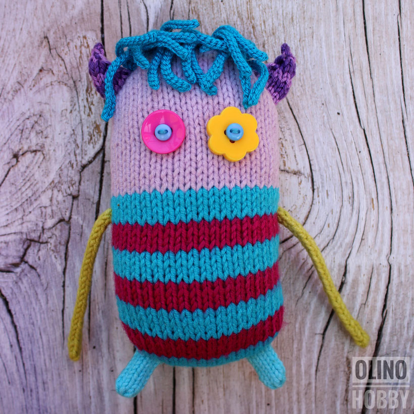 Knitted Striped Monster