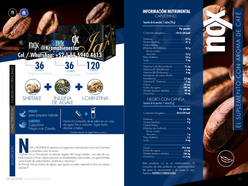 nox by kromasol shiitake l carnitina y vitaminas como tomar Tomando un delicioso NOX by Kromasol te explico para que te sirve main image 1