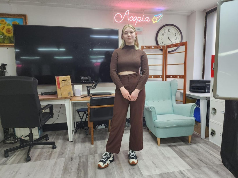 K팝 스타를 꿈꾸며 독일에서 온 에밀리 치아라 에바 라임바흐. [아코피아 아카데미 제공]