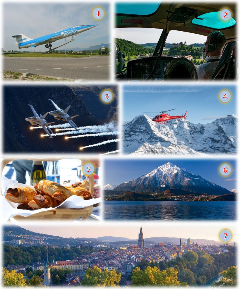 Helikopter-Alpenrundflug 70 Minuten ab Grenchen, Eiger-Mönch-Jungfrau mit Gletscherlandung und -Apéro auf dem Petersgrat
