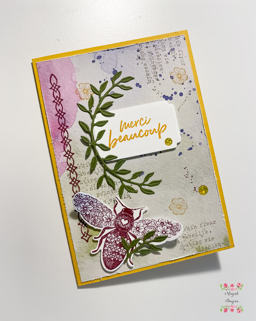 Carte Remerciement Reine des Abeilles Stampin'Up!® @MagaliDanjan