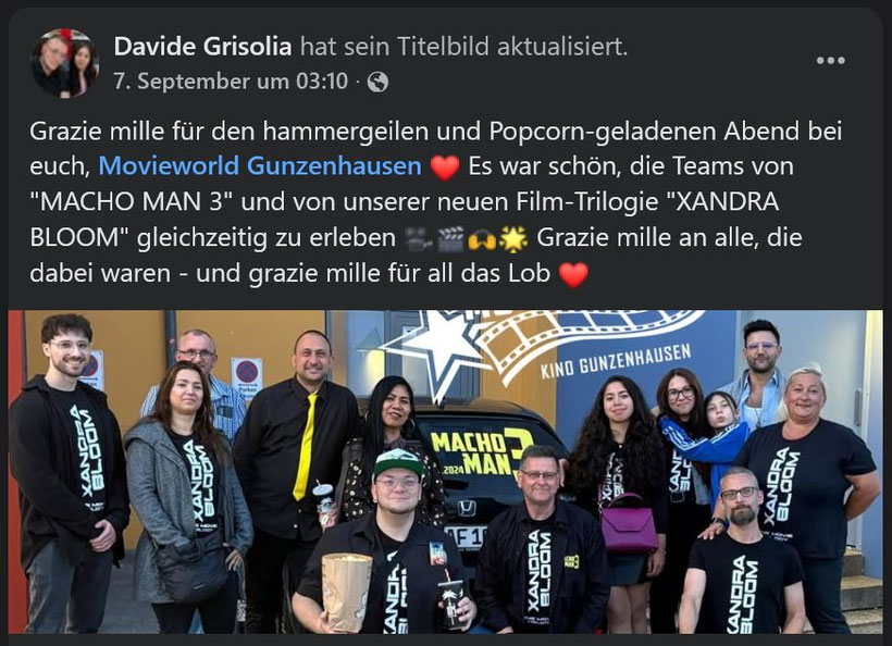 Screenshot/Quelle: Facebook (Davide Grisolia)