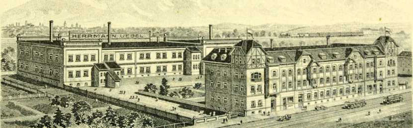 Liebknechtstraße 13/15, Plauen, auf einem Briefkopf der Fa. H. Uebel von 1927
