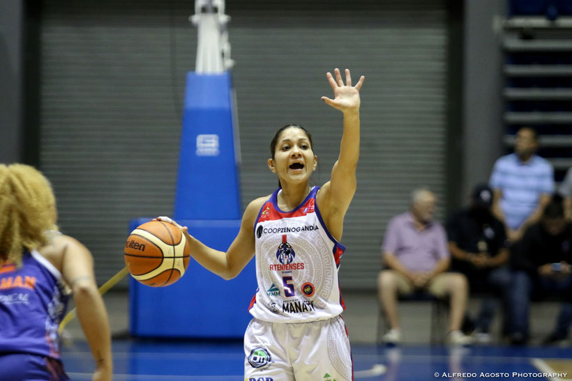 Pamela Rosado aportó 15 puntos en la victoria de su equipo en el primer partido de la Serie Final del BSNF / foto por BSNF
