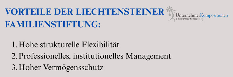 Vorteile der Familienstiftung Liechtenstein 