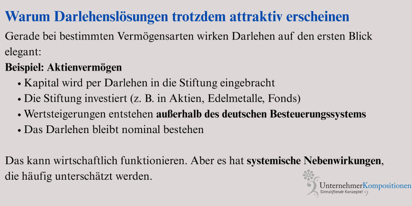 Warum Darlehenslösungen bei Familienstiftung Liechtenstein attraktiv sind