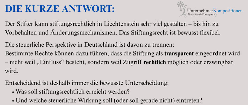 Vermögensschutz mit der Liechtensteiner Familienstiftung
