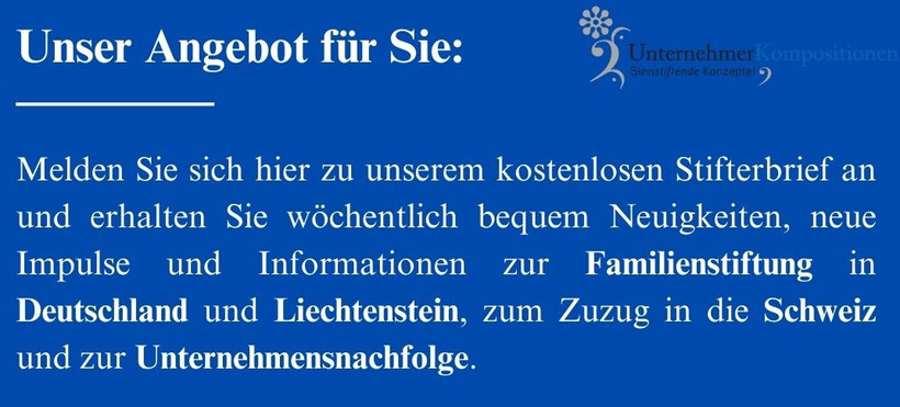 gut informiert über die Familienstiftung mit dem Stifterbrief