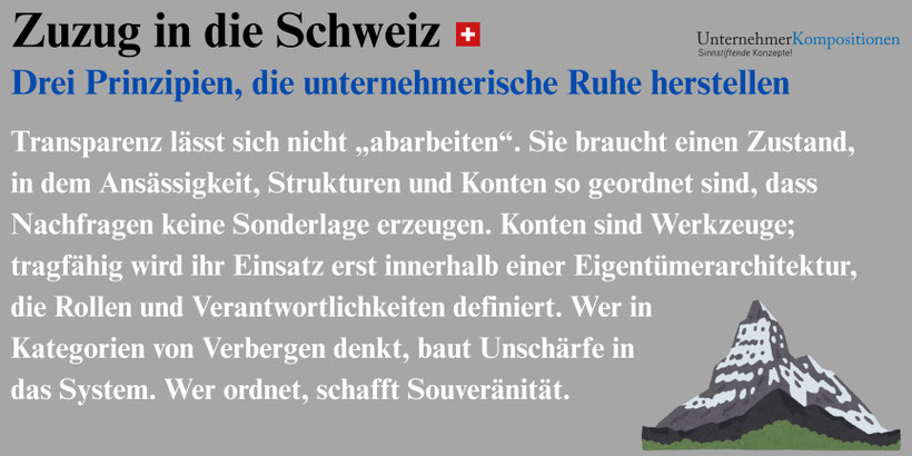 Wir beraten rechtssicher bei einem Zuzug in die Schweiz