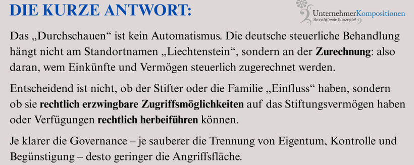 Vermögensschutz mit der Liechtensteiner Familienstiftung