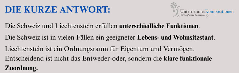 Wohnsitz bei Liechtensteiner Familienstiftung